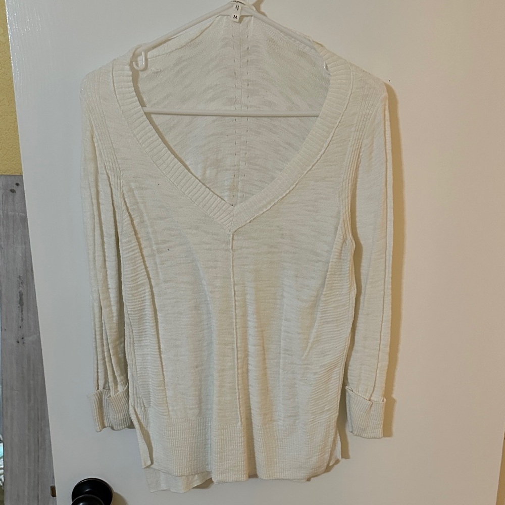 Maurices Women's Cream V-Neck Cardigan